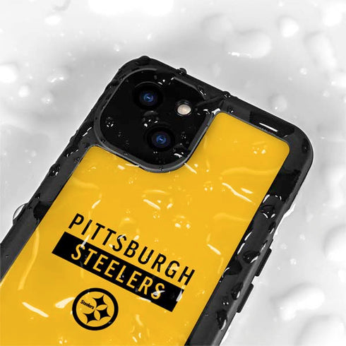 NFL Pittsburgh Steelers Yellow Performance Series iPhone 15 Waterproof Case