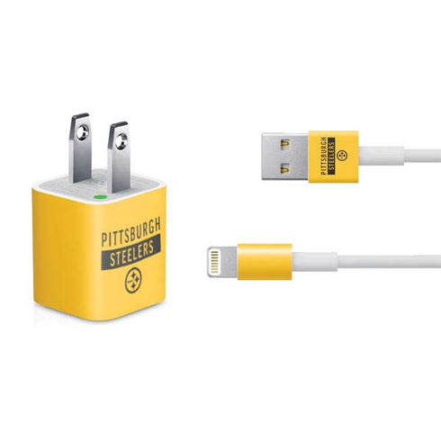 NFL Pittsburgh Steelers Yellow Performance Series iPhone Charger (5W USB) Skin