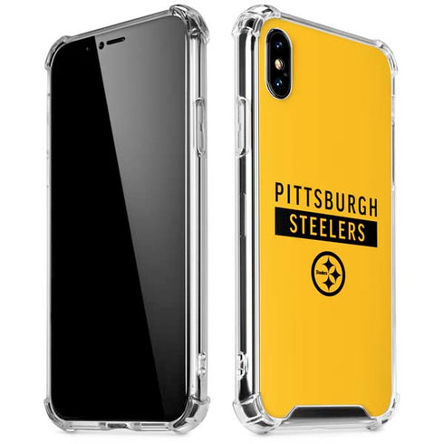 NFL Pittsburgh Steelers Yellow Performance Series iPhone XS Max Clear Case