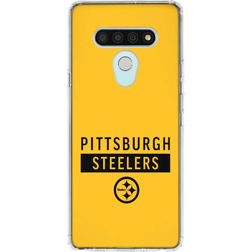 NFL Pittsburgh Steelers Yellow Performance Series LG Stylo 6 Clear Case