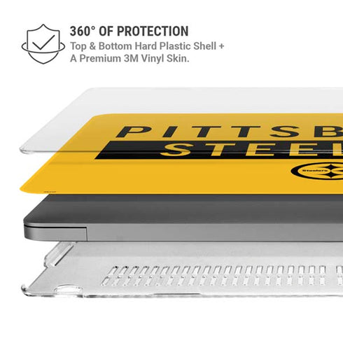 NFL Pittsburgh Steelers Yellow Performance Series MacBook Pro 16in (2021-25) Case plus Skin