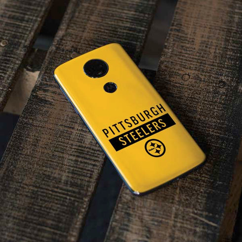 NFL Pittsburgh Steelers Yellow Performance Series Moto E5 Plus Skin
