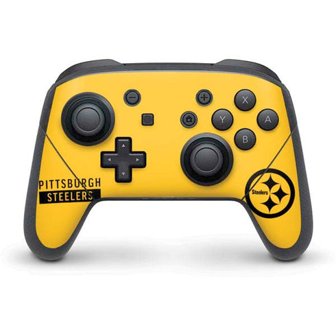 NFL Pittsburgh Steelers Yellow Performance Series Nintendo Switch Pro Controller Skin