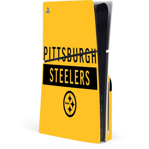 NFL Pittsburgh Steelers Yellow Performance Series PS5 Slim Disk Console Skin
