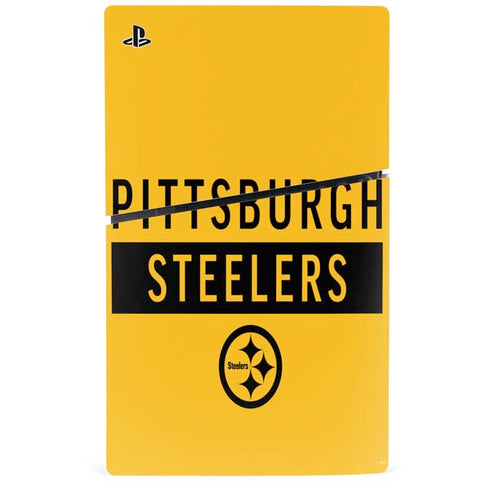 NFL Pittsburgh Steelers Yellow Performance Series PS5 Slim Digital Edition Bundle Skin