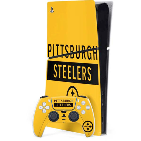 NFL Pittsburgh Steelers Yellow Performance Series PS5 Slim Digital Edition Console Skin