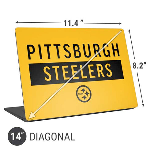 NFL Pittsburgh Steelers Yellow Performance Series Universal Laptop 14in (11.4 x 8.2in) Skin