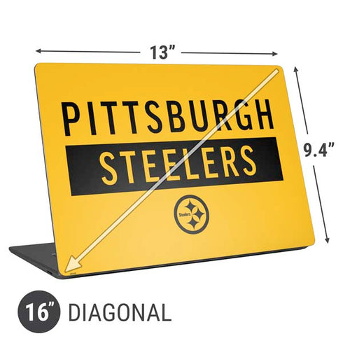 NFL Pittsburgh Steelers Yellow Performance Series Universal Laptop 16in (13 x 9.4in) Skin