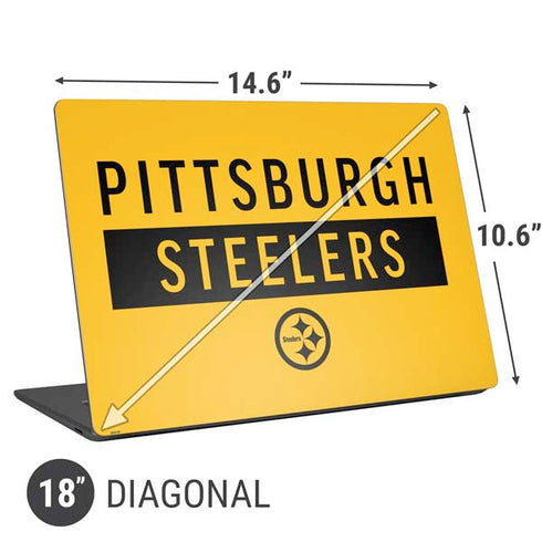 NFL Pittsburgh Steelers Yellow Performance Series Universal Laptop 18in (14.6 x 10.6in) Skin