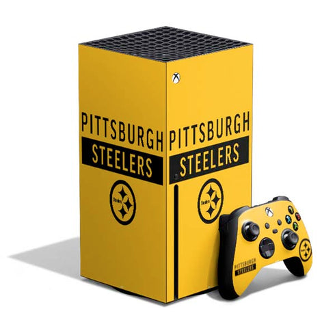 NFL Pittsburgh Steelers Yellow Performance Series Xbox Series X Bundle Skin