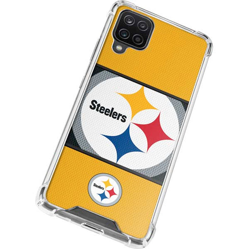 NFL Pittsburgh Steelers Zone Block Galaxy A12 Clear Case
