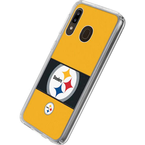 NFL Pittsburgh Steelers Zone Block Galaxy A20 Clear Case