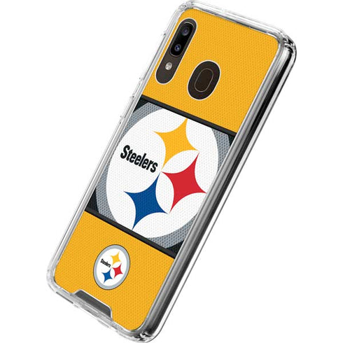 NFL Pittsburgh Steelers Zone Block Galaxy A30 Clear Case
