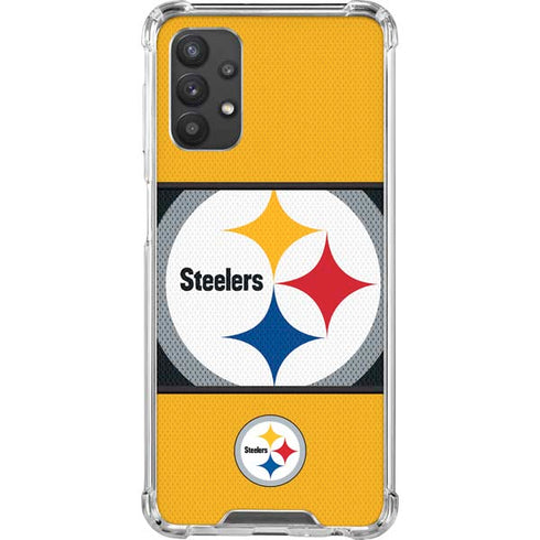 NFL Pittsburgh Steelers Zone Block Galaxy A32 5G Clear Case