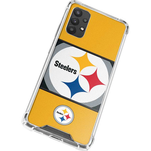 NFL Pittsburgh Steelers Zone Block Galaxy A32 5G Clear Case
