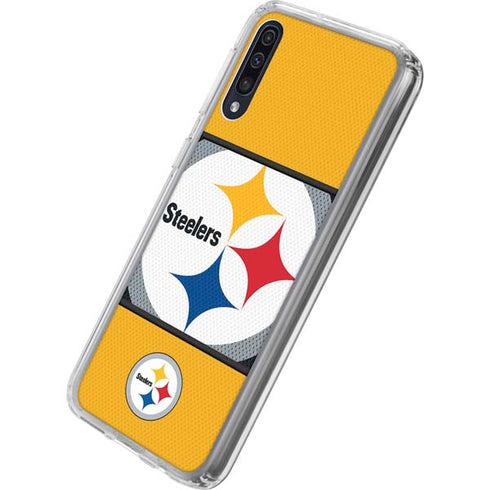 NFL Pittsburgh Steelers Zone Block Galaxy A50 Clear Case