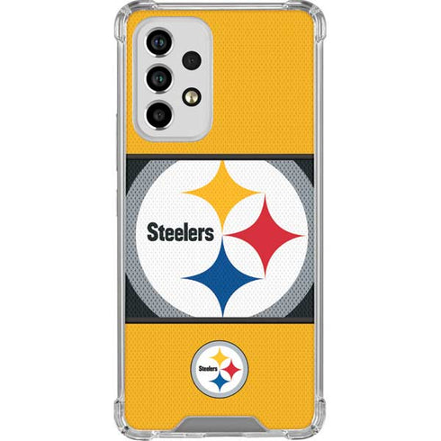 NFL Pittsburgh Steelers Zone Block Galaxy A53 5G Clear Case