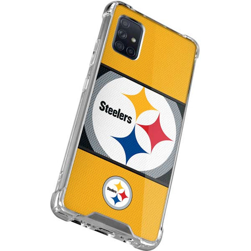 NFL Pittsburgh Steelers Zone Block Galaxy A71 5G Clear Case
