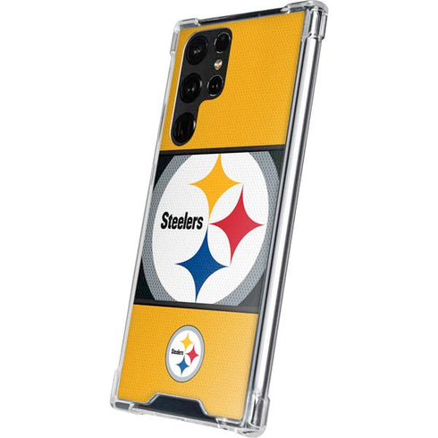 NFL Pittsburgh Steelers Zone Block Galaxy S22 Ultra Clear Case