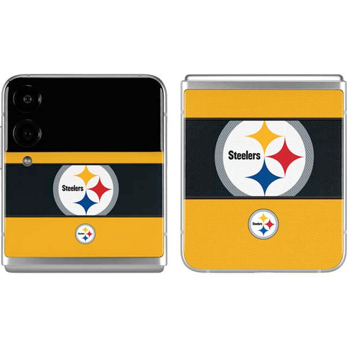 NFL Pittsburgh Steelers Zone Block Galaxy Z Flip4 5G Skin