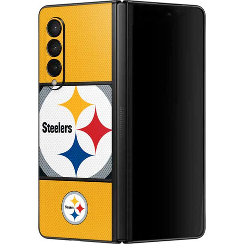NFL Pittsburgh Steelers Zone Block Galaxy Z Fold3 5G Skin