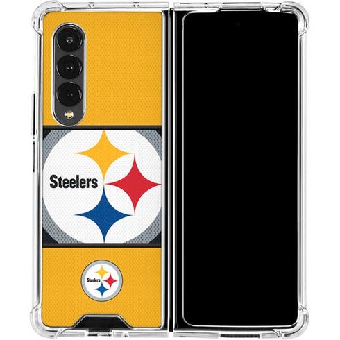 NFL Pittsburgh Steelers Zone Block Galaxy Z Fold4 5G Clear Case