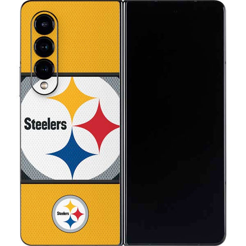 NFL Pittsburgh Steelers Zone Block Galaxy Z Fold4 5G Skin