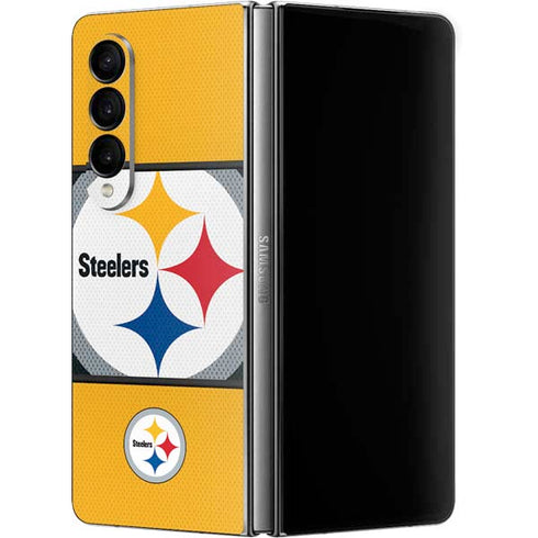 NFL Pittsburgh Steelers Zone Block Galaxy Z Fold4 5G Skin
