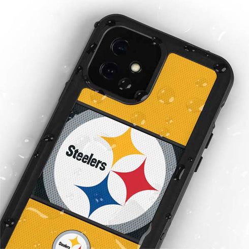 NFL Pittsburgh Steelers Zone Block iPhone 12 Mini Waterproof Case