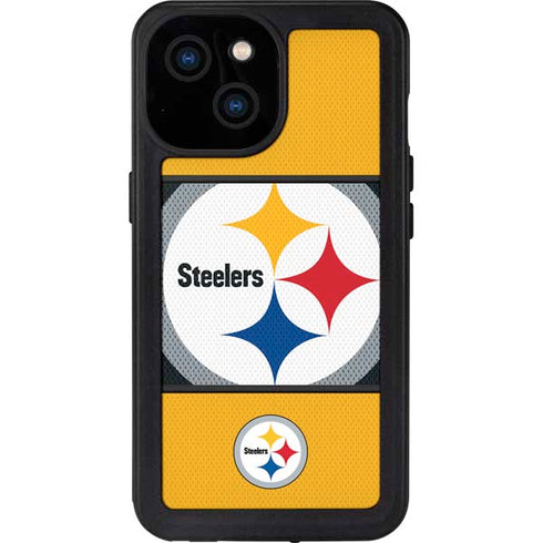 NFL Pittsburgh Steelers Zone Block iPhone 13 Mini Waterproof Case