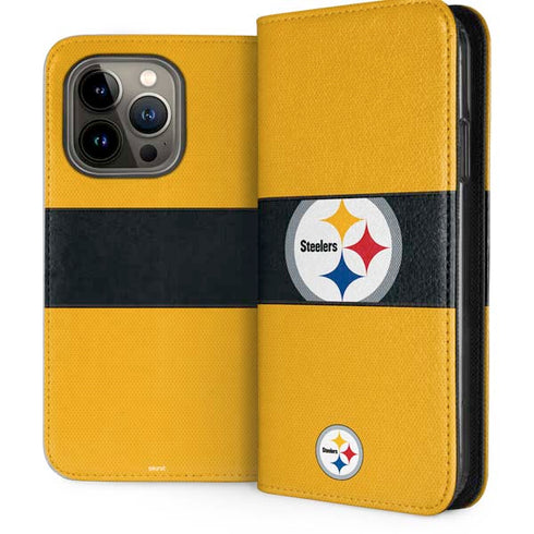 NFL Pittsburgh Steelers Zone Block iPhone 13 Pro Folio Case