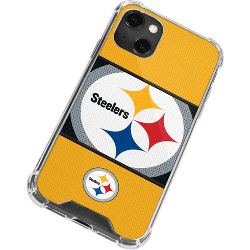 NFL Pittsburgh Steelers Zone Block iPhone 15 Plus Clear Case