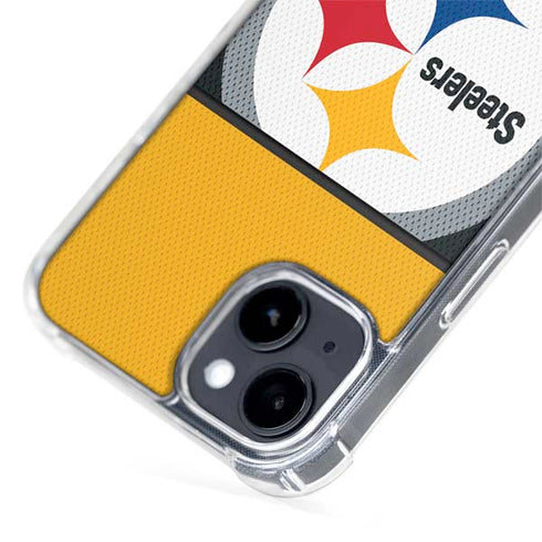 NFL Pittsburgh Steelers Zone Block iPhone 15 Plus MagSafe Case