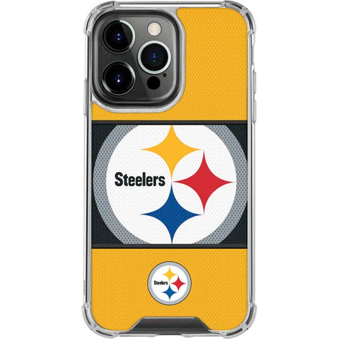 NFL Pittsburgh Steelers Zone Block iPhone 15 Pro Clear Case