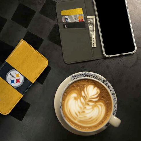 NFL Pittsburgh Steelers Zone Block iPhone 14 Pro Folio Case