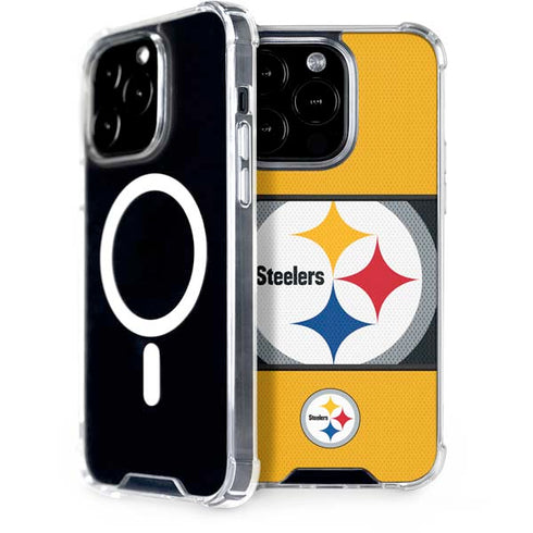 NFL Pittsburgh Steelers Zone Block iPhone 15 Pro MagSafe Case