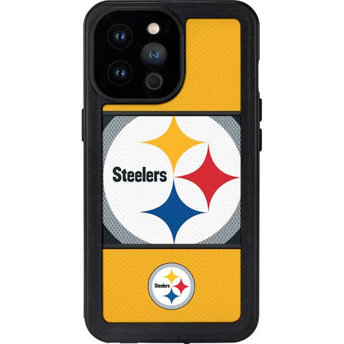 NFL Pittsburgh Steelers Zone Block iPhone 14 Pro Max Waterproof Case