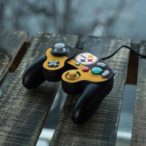 NFL Pittsburgh Steelers Zone Block Nintendo GameCube Controller Skin