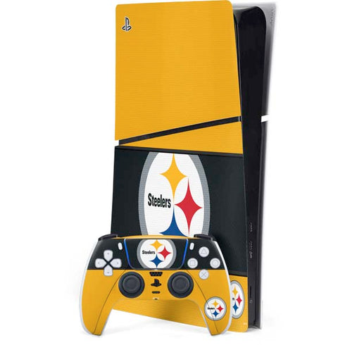 NFL Pittsburgh Steelers Zone Block PS5 Slim Digital Edition Console Skin