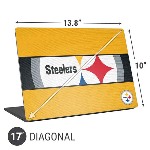 NFL Pittsburgh Steelers Zone Block Universal Laptop 17in (13.8 x 10in) Skin