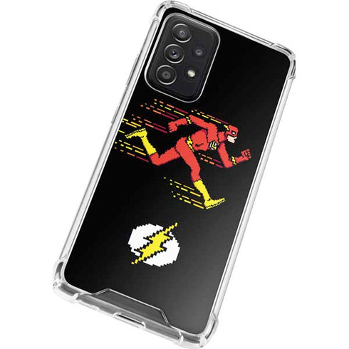 DC Comics The Flash Pixelated Running Pose Galaxy A72 5G Clear Case