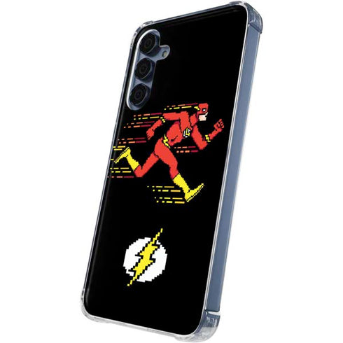 DC Comics The Flash Pixelated Running Pose Galaxy S24 Clear Case