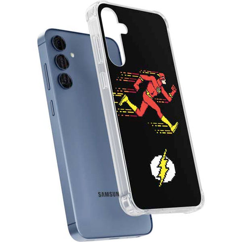 DC Comics The Flash Pixelated Running Pose Galaxy S24 Clear Case