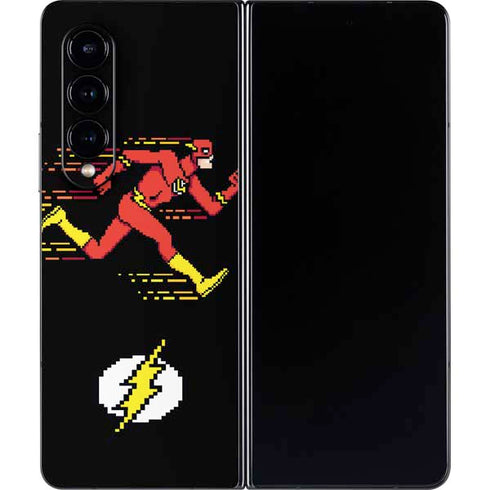 DC Comics The Flash Pixelated Running Pose Galaxy Z Fold4 5G Skin