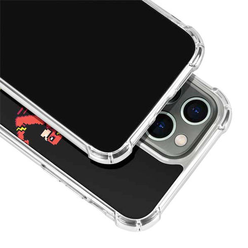 DC Comics The Flash Pixelated Running Pose iPhone 14 Pro Clear Case