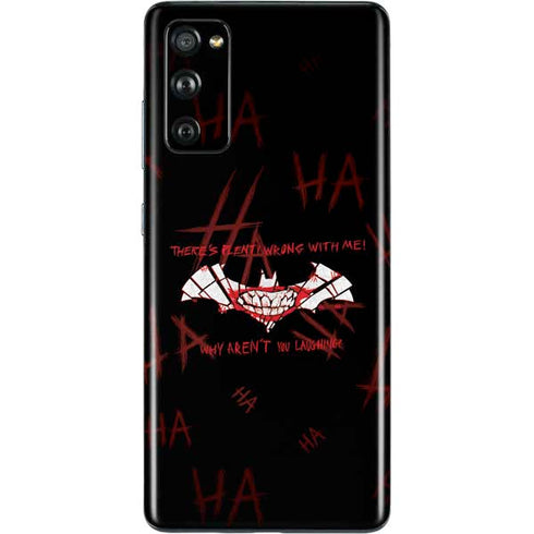 DC Comics The Joker Plenty Wrong With Me Galaxy S20 Fan Edition Skin