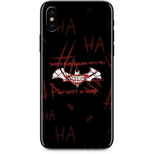DC Comics The Joker Plenty Wrong With Me iPhone XS Skin