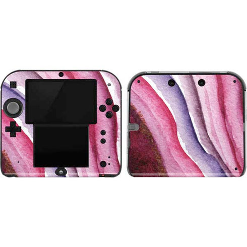 Plum Watercolor Geode Nintendo 2DS Skin