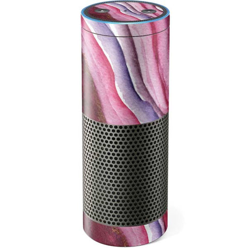 Plum Watercolor Geode Amazon Echo Skin