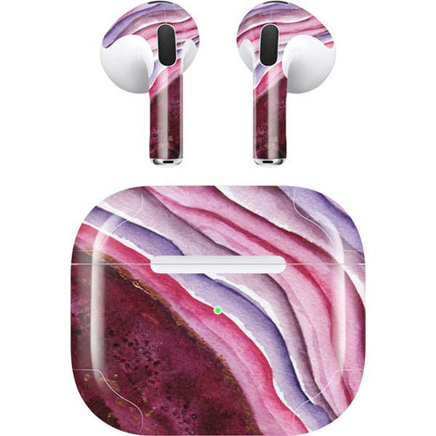 Plum Watercolor Geode Apple AirPods (3rd Gen 2021) Skin
